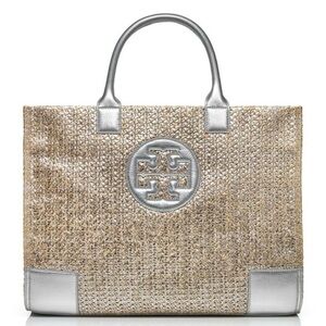 Tory Burch Metallic Gold and Silver Tote